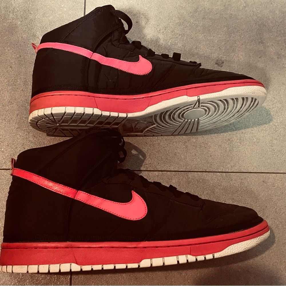Nike Dunk High - Size 12 - US Mens - Pink / Black